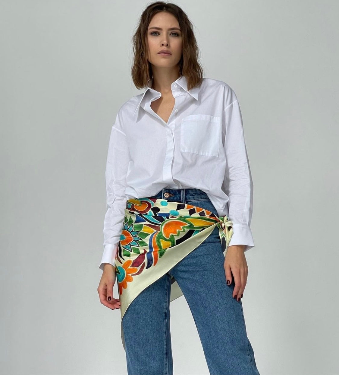 Premium Silk Scarf “Royal Whim”