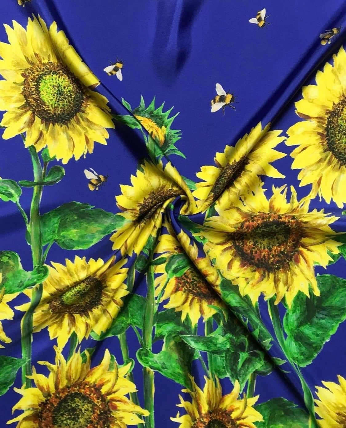Silk Scarf “Sunflowers”