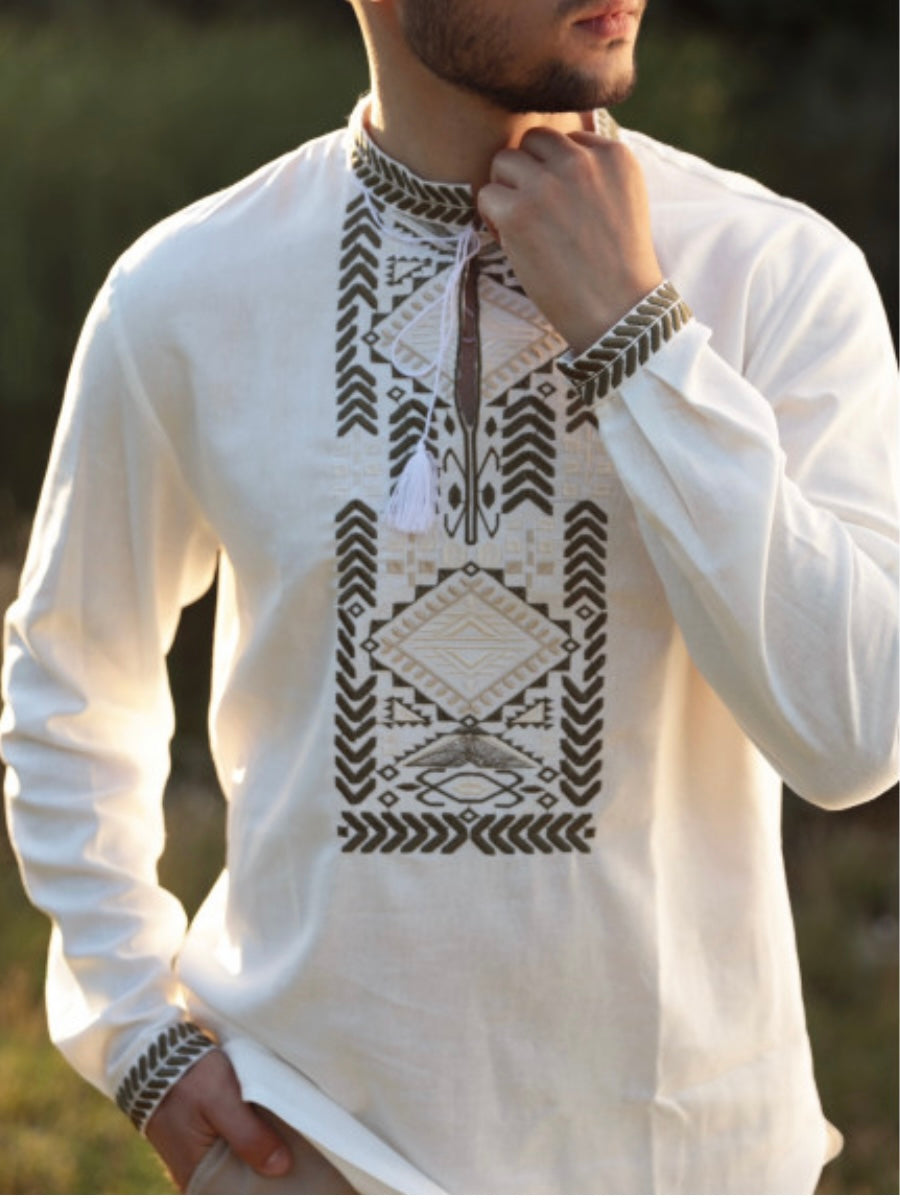 Vyshyvanka "Carpathian", off white