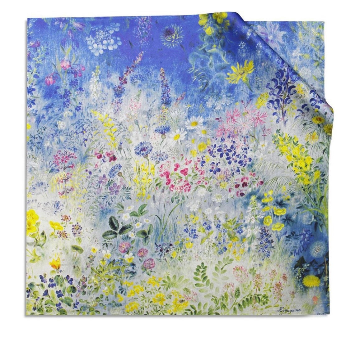 Silk Scarf “Wild Flowers”