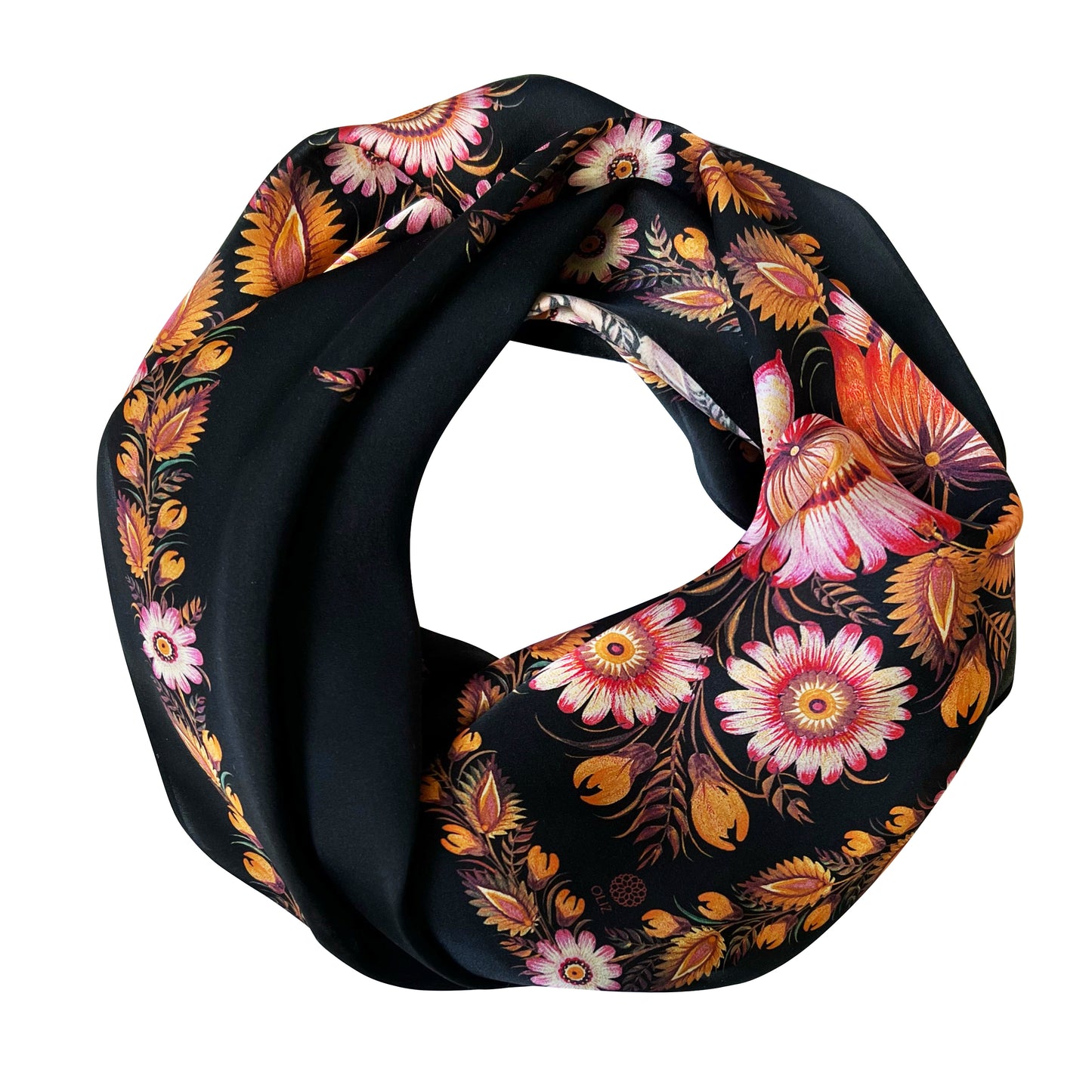 Silk Shawl “Black Gold”