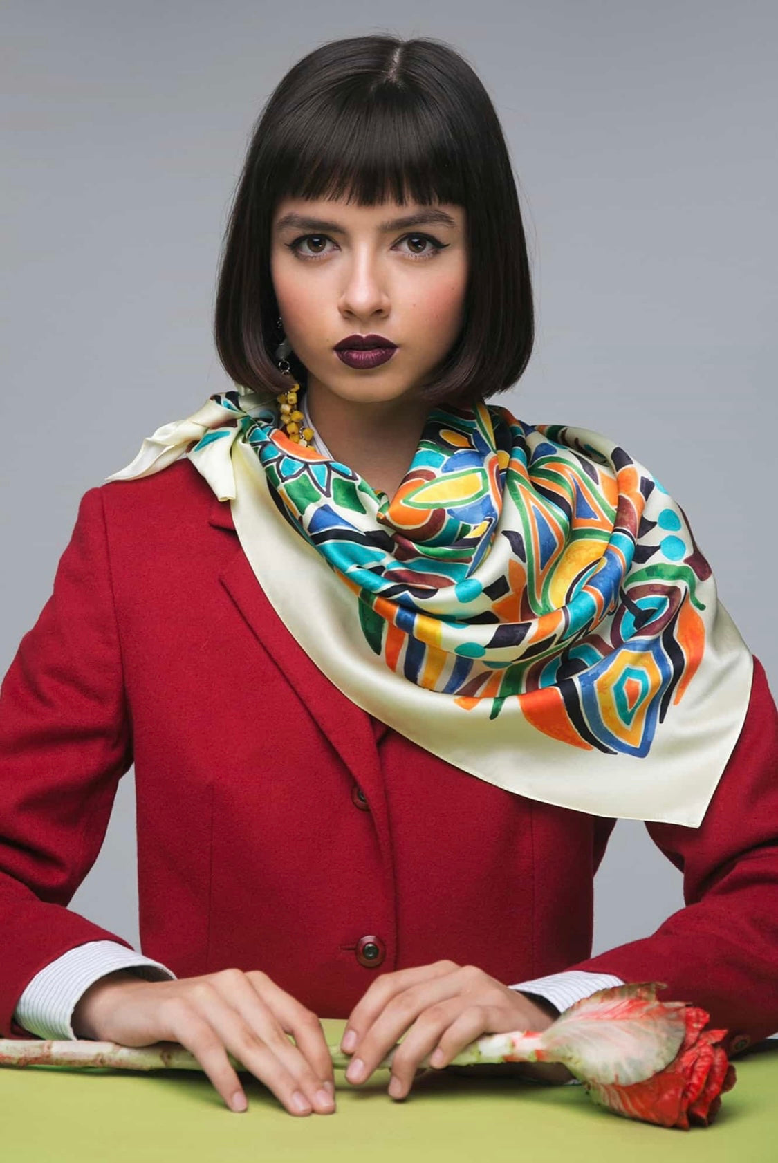 Premium Silk Scarf “Royal Whim”