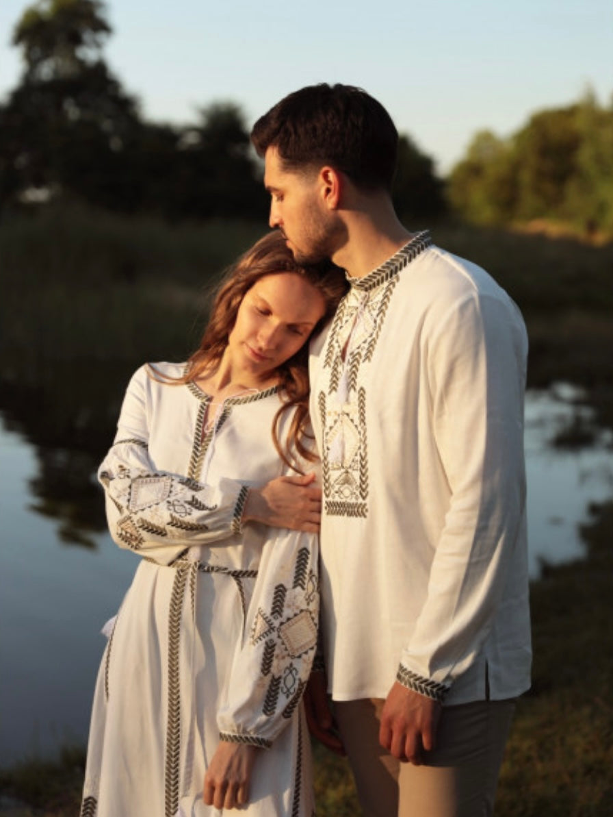 Vyshyvanka "Carpathian", off white