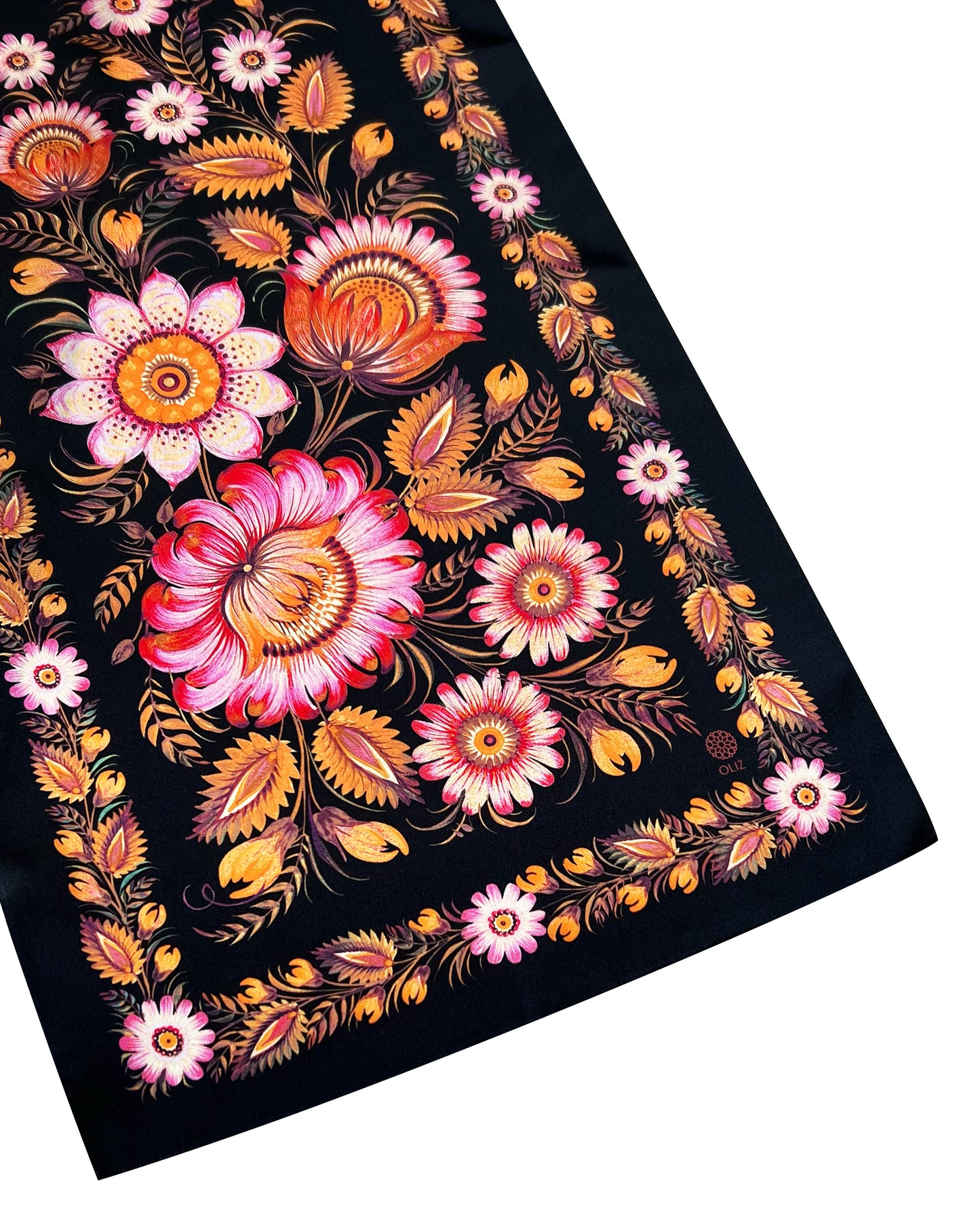 Silk Shawl “Black Gold”