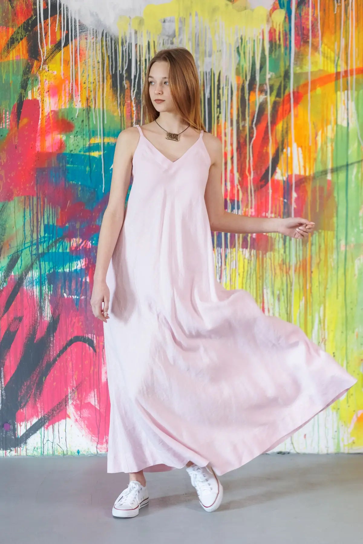 Greensboro linen dress lilac