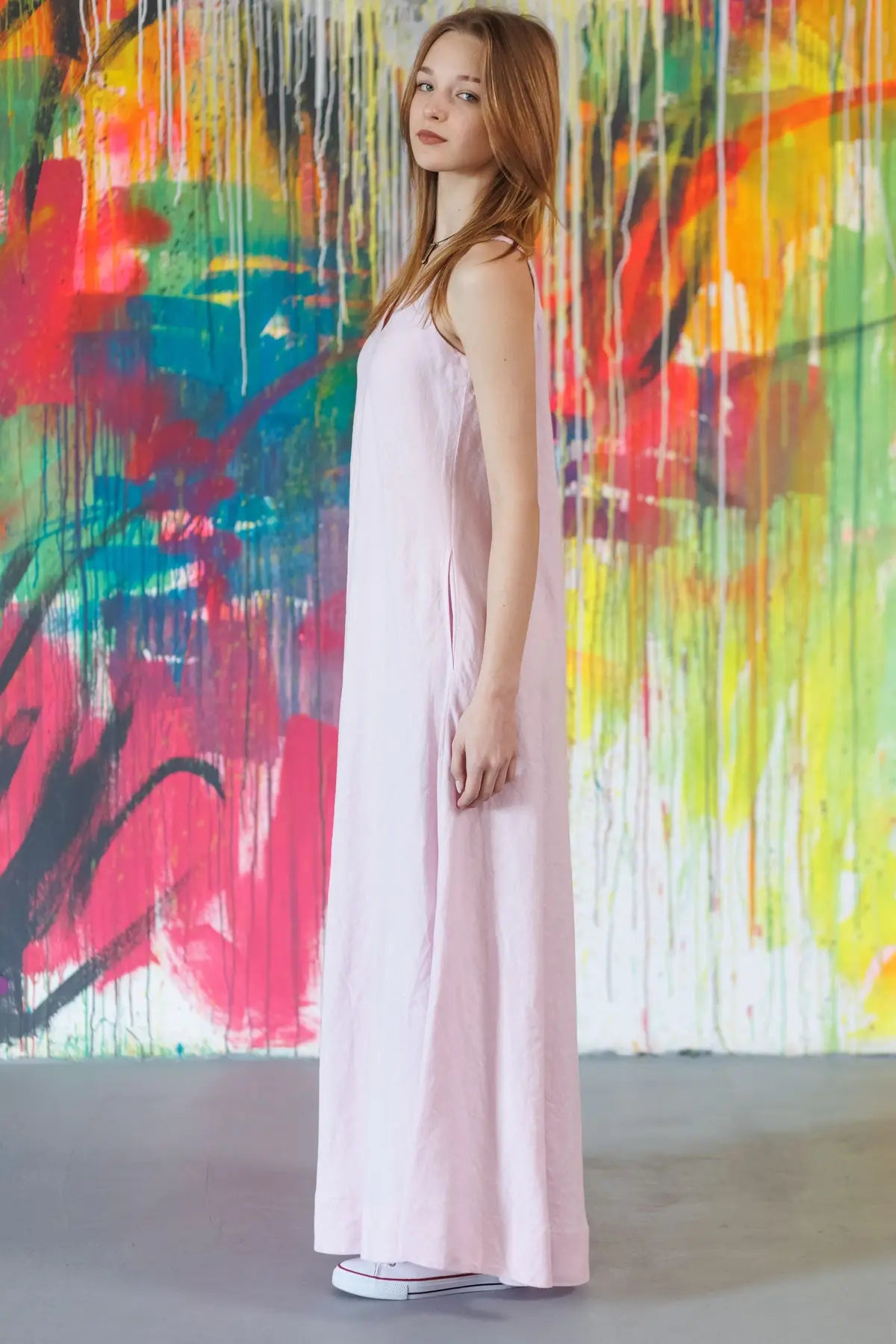 Greensboro linen dress lilac