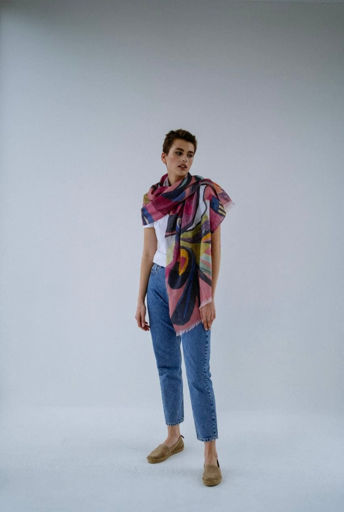 Linen Stole “Pink Dreams”