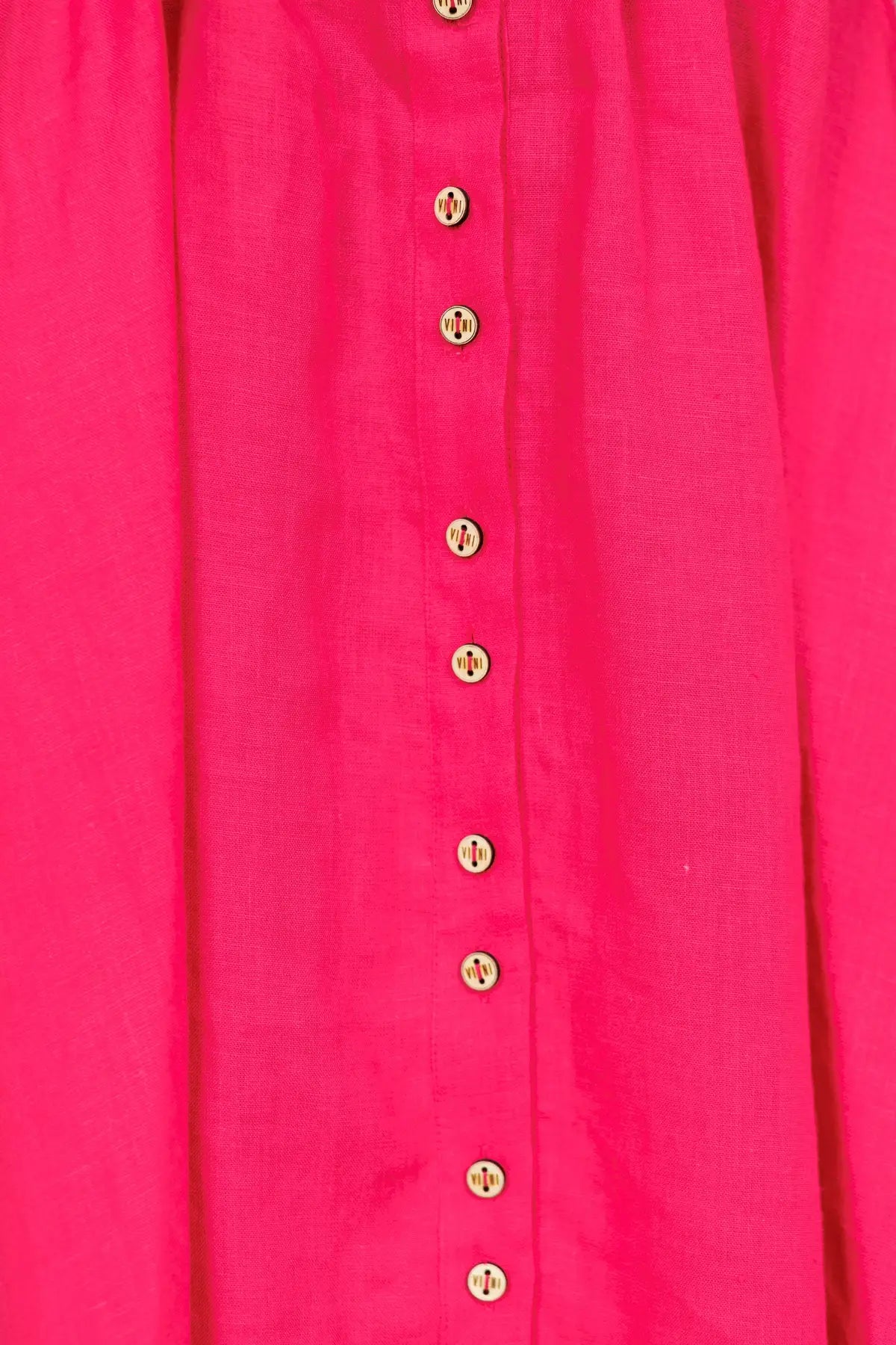 Montgomery linen dress fuchsia