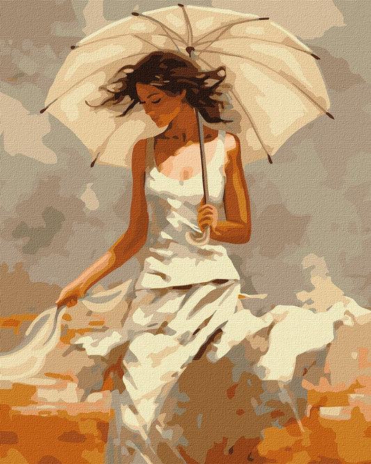 Painting by numbers - Girl with an umbrella ©art_selena_ua