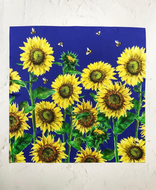 Silk Scarf “Sunflowers”