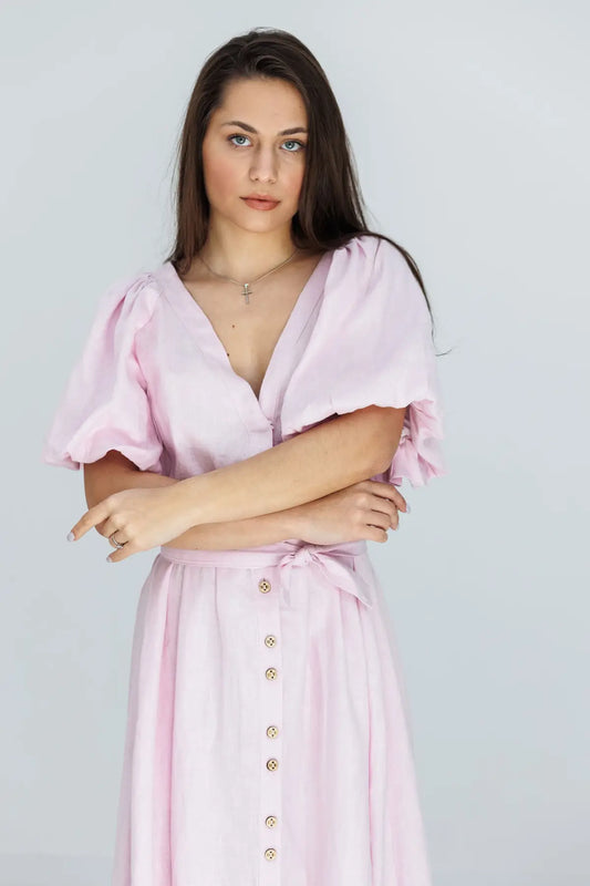 Montgomery linen dress lilac