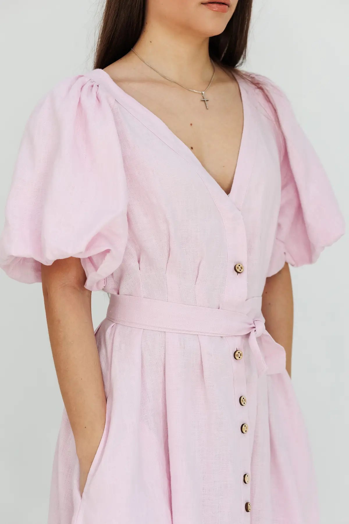 Montgomery linen dress lilac