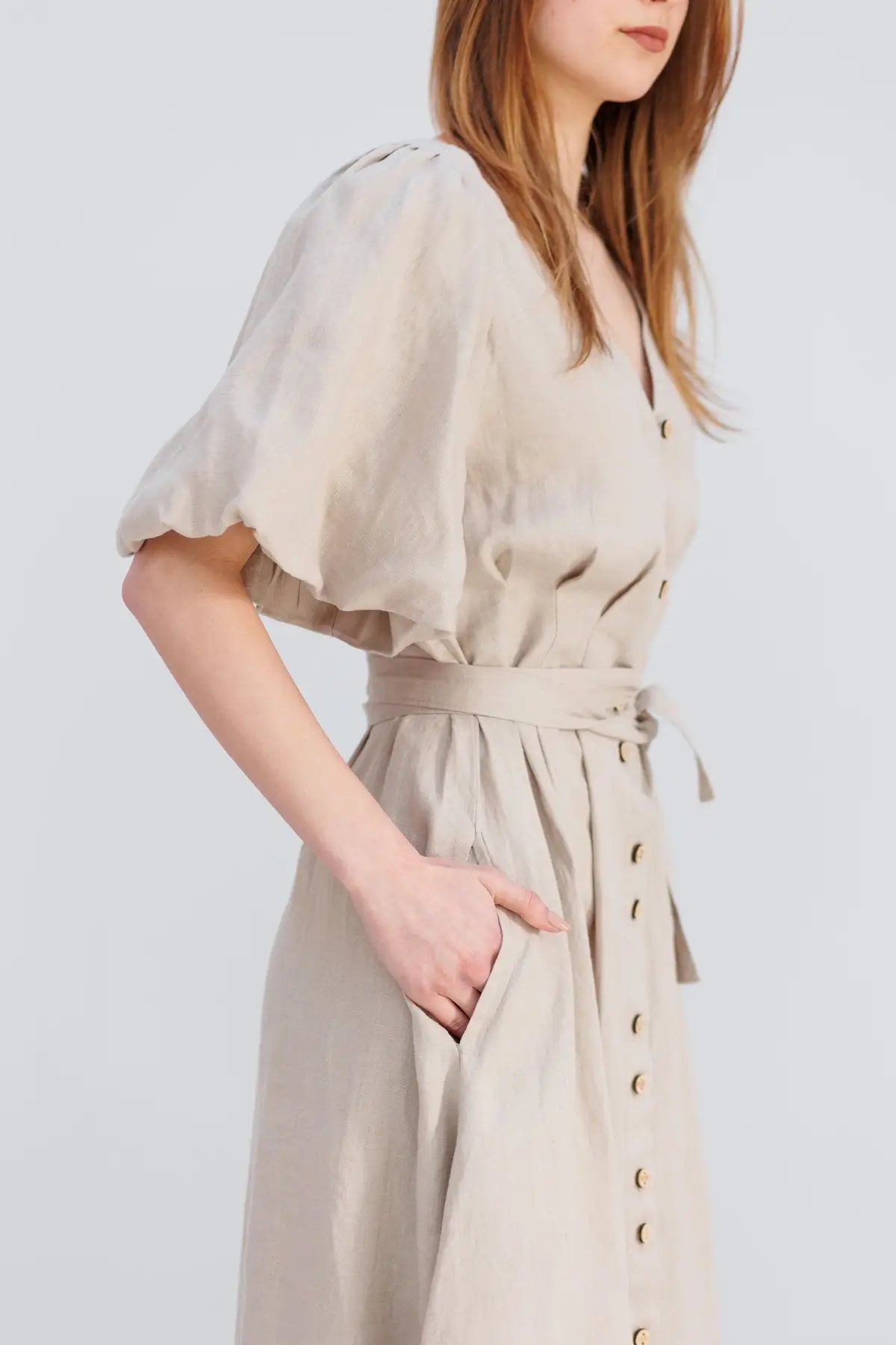 Montgomery linen dress beige